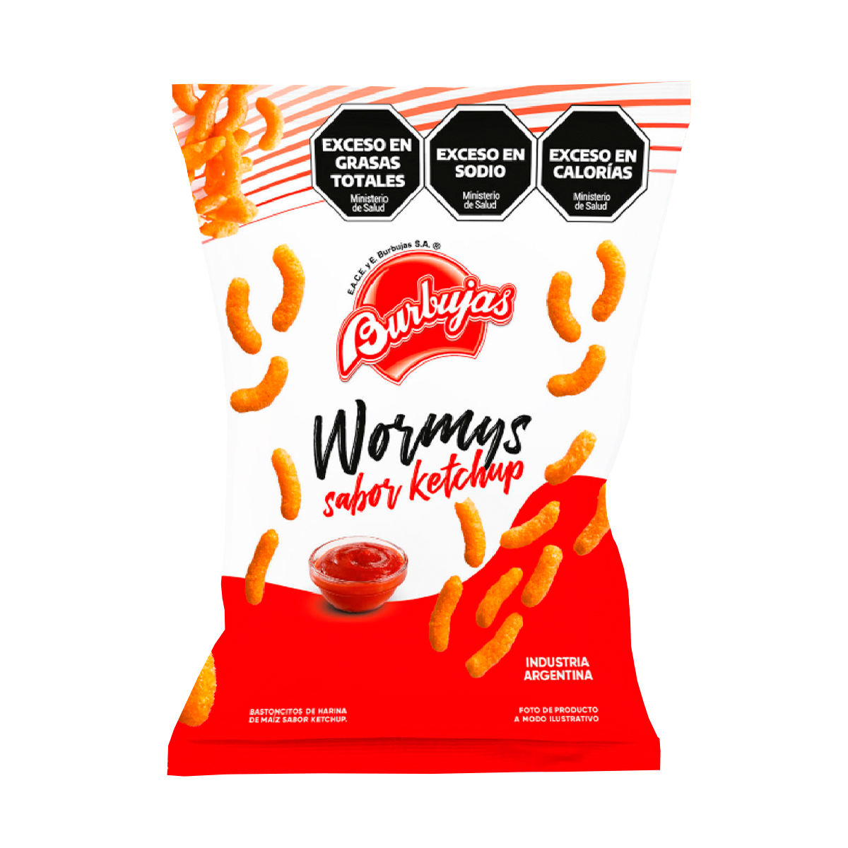 BURBUJAS BASTONCITOS DE KETCHUP X 5 KG